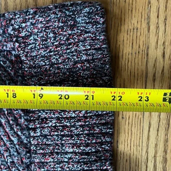 Rag & Bone Red Gray Merino Wool Blend Mock Turtleneck Sweater   Women's Size S - Picture 7 of 9